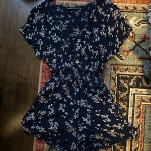Abercrombie Navy Floral Romper - XS